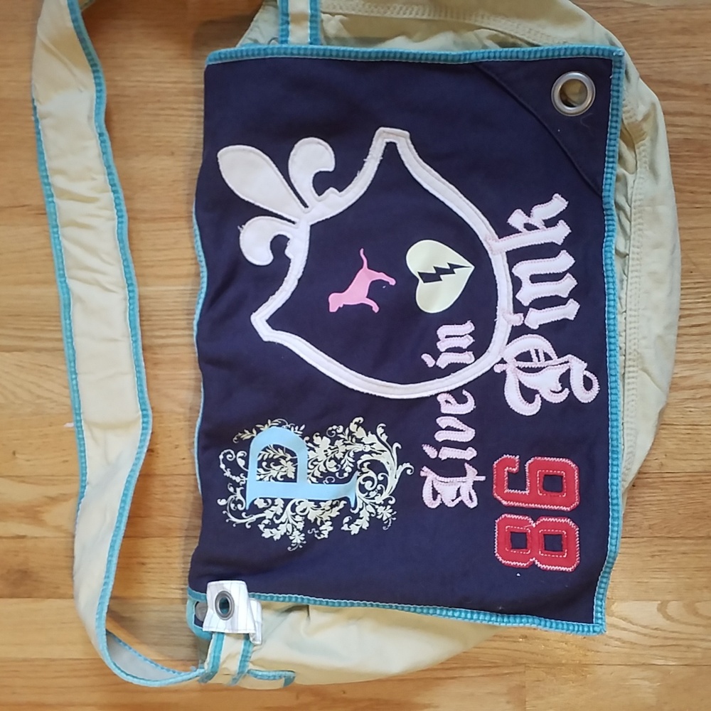 VICTORIA'S SECRET PINK DUFFLE BAG XL WEEKEND MESSENGER Snap Pockets Y2K
